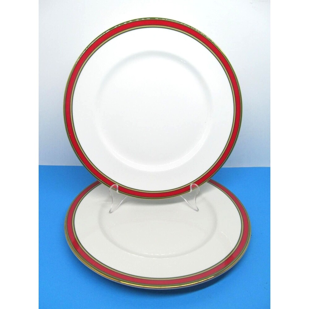 Royal Doulton Ribbon Fine Porcelain  10 1/2" Dinner Plates Set of 2